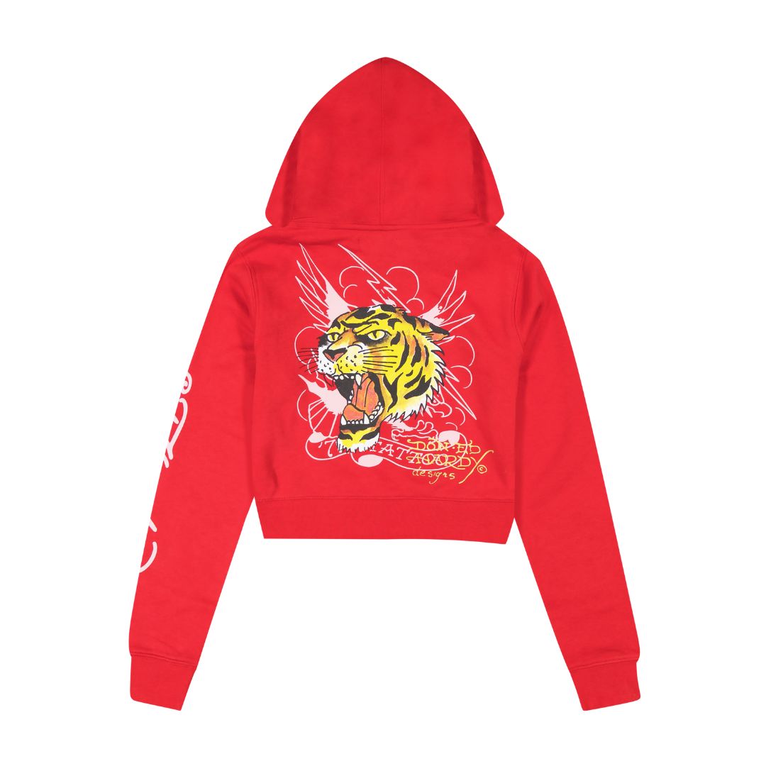 Tiger Mountain Zip Front Cropped Hoodie - Image 2