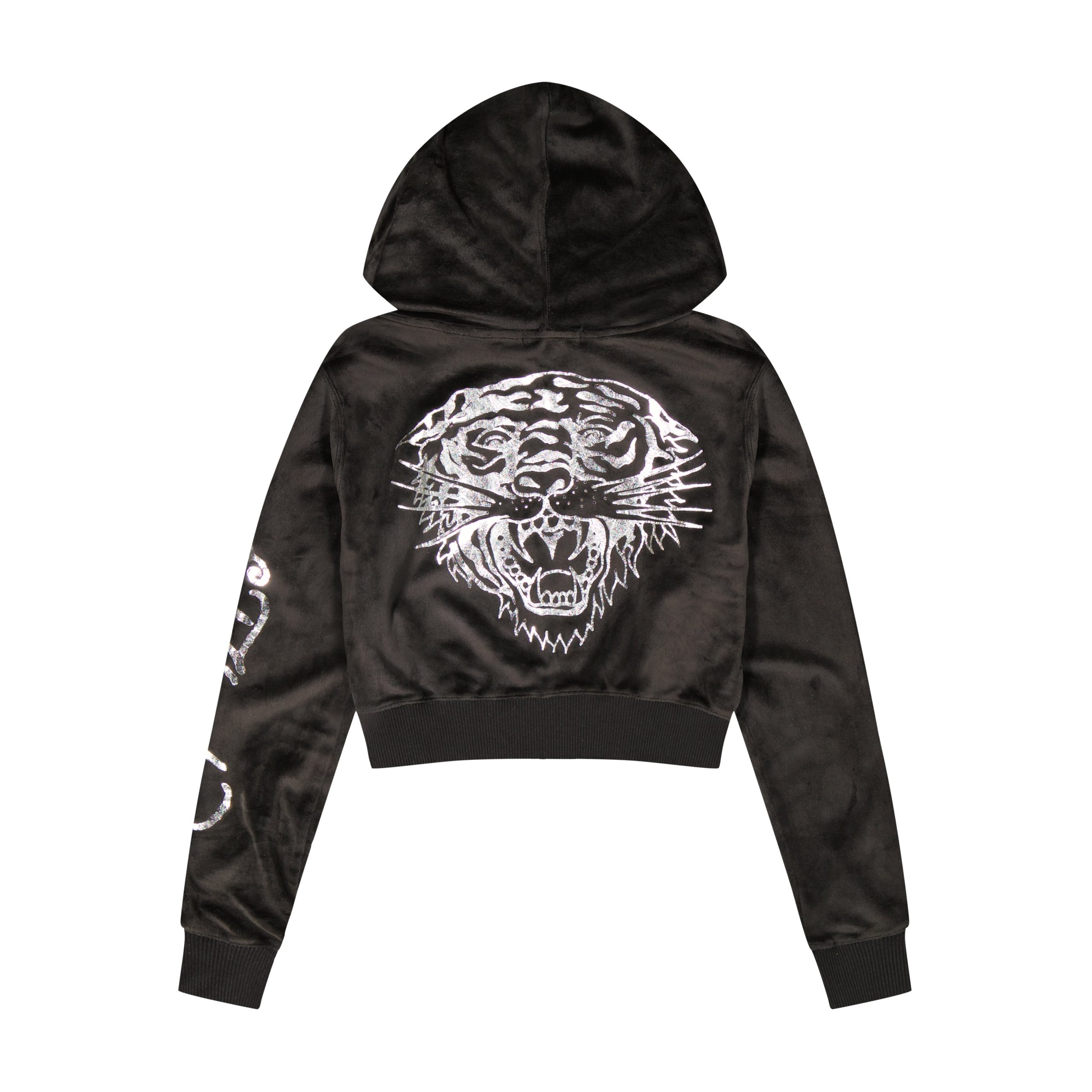 Tiger Head Y2K Velour Hoodie - Image 2