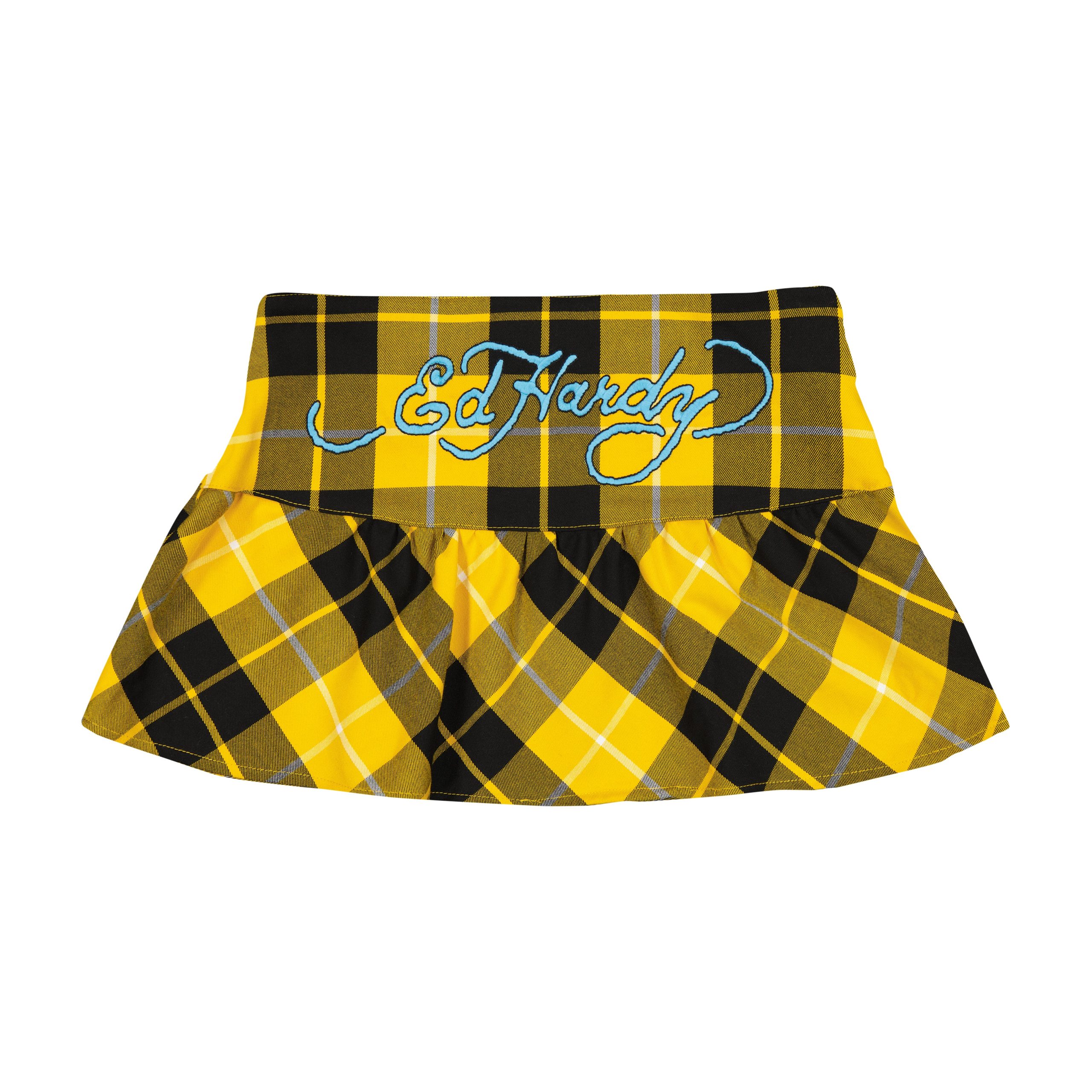 True Eagle Plaid Flare Miniskirt - Image 2