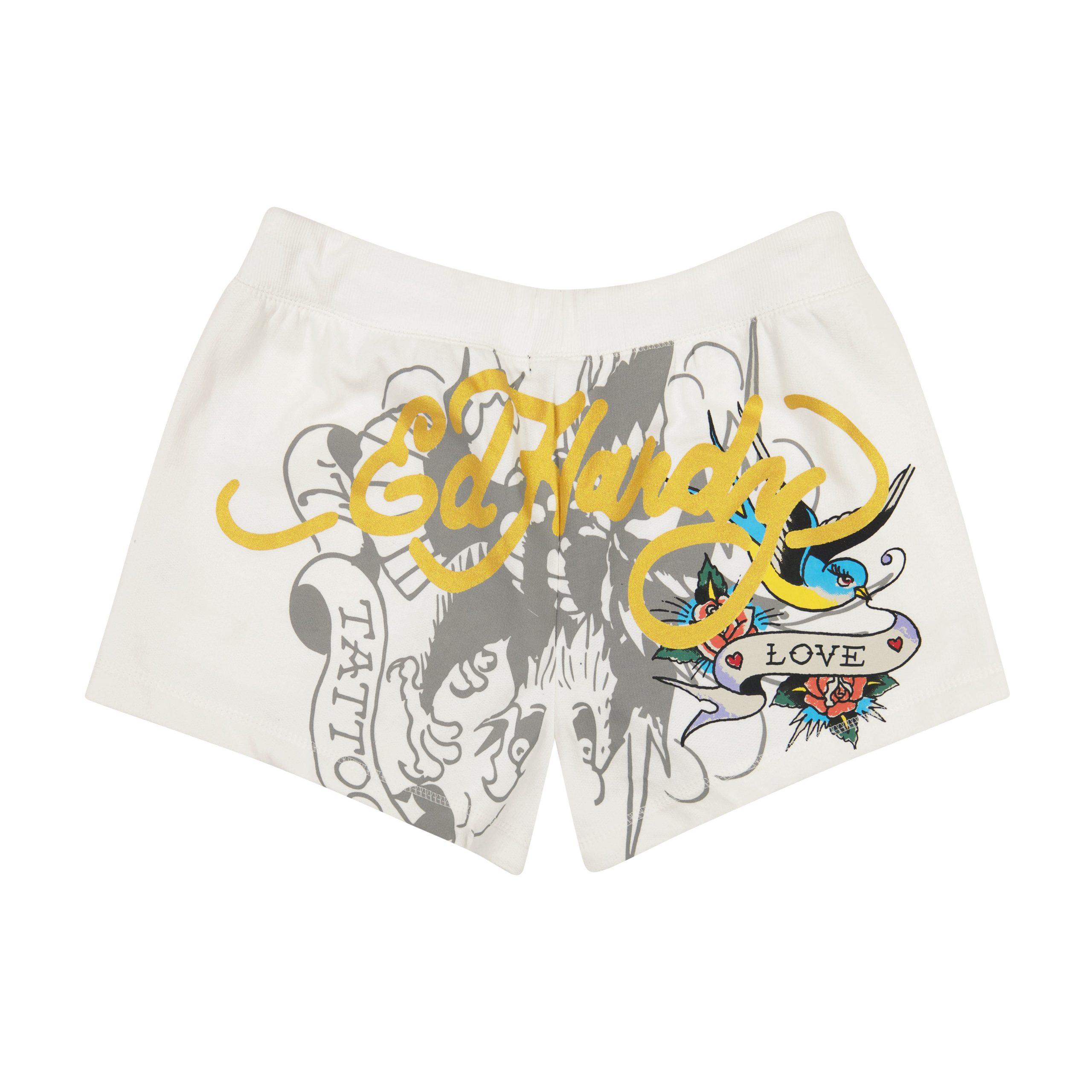 Rose Heart Y2K Fleece Shorts - Image 2