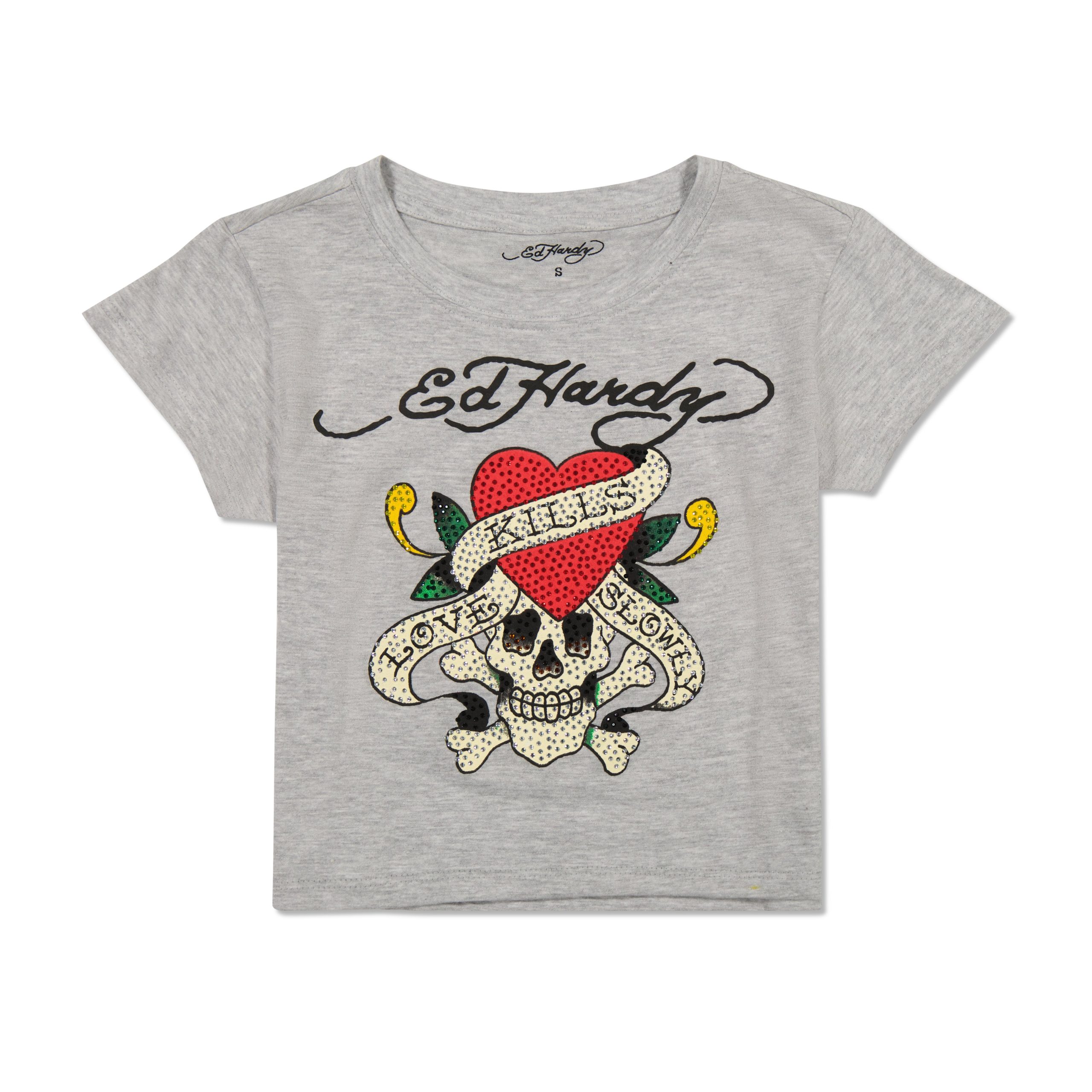 Rhinestone LKS Skull Baby Tee - Image 2