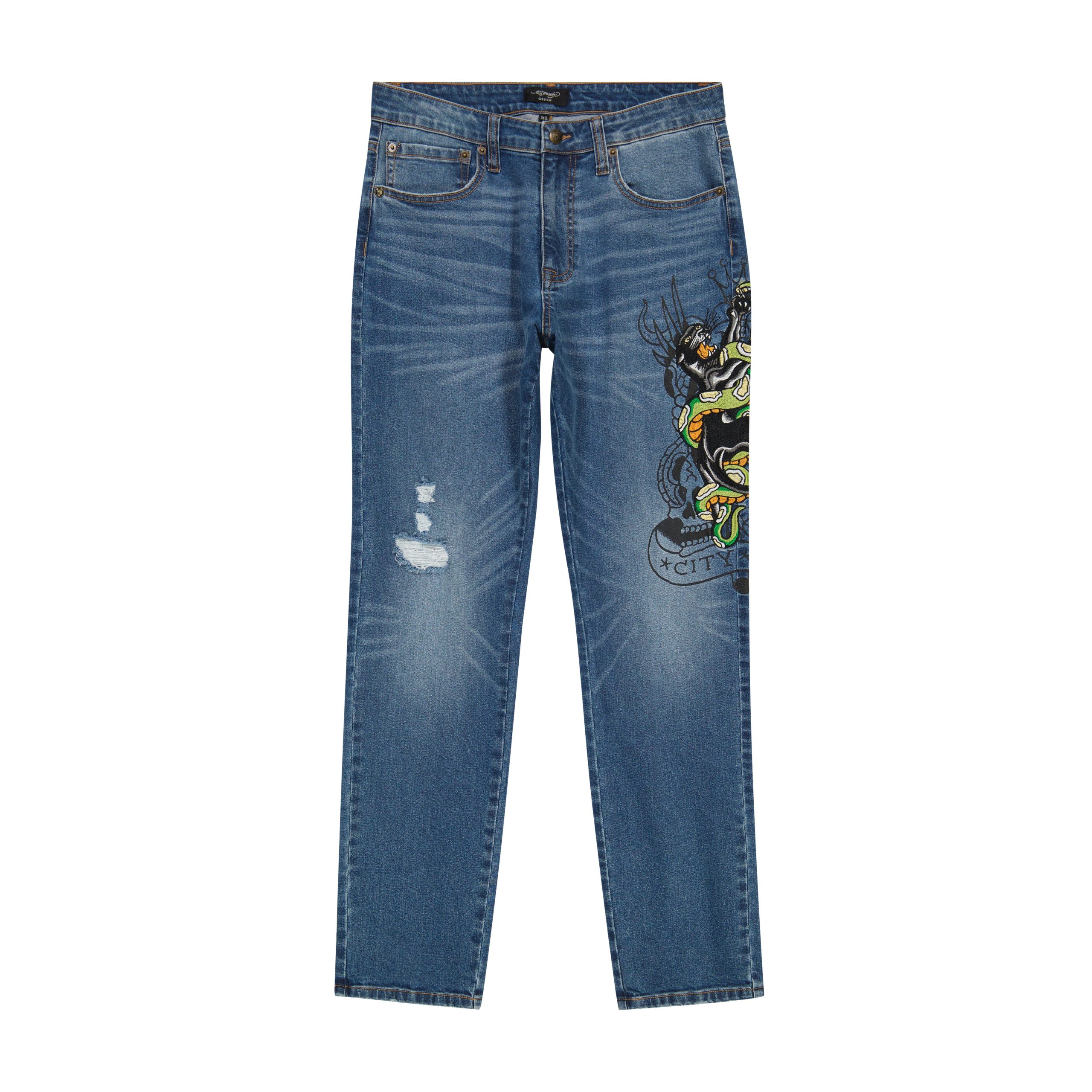 Panther Snake Slim Taper Jean - Image 2
